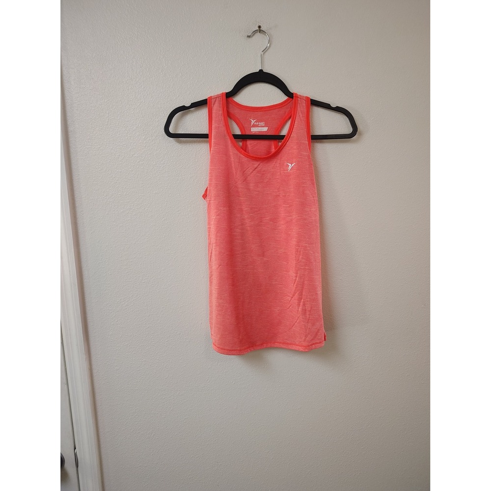 Old Navy Active Womens XL Coral Orange Space Dye Racerback Workout Tank Top